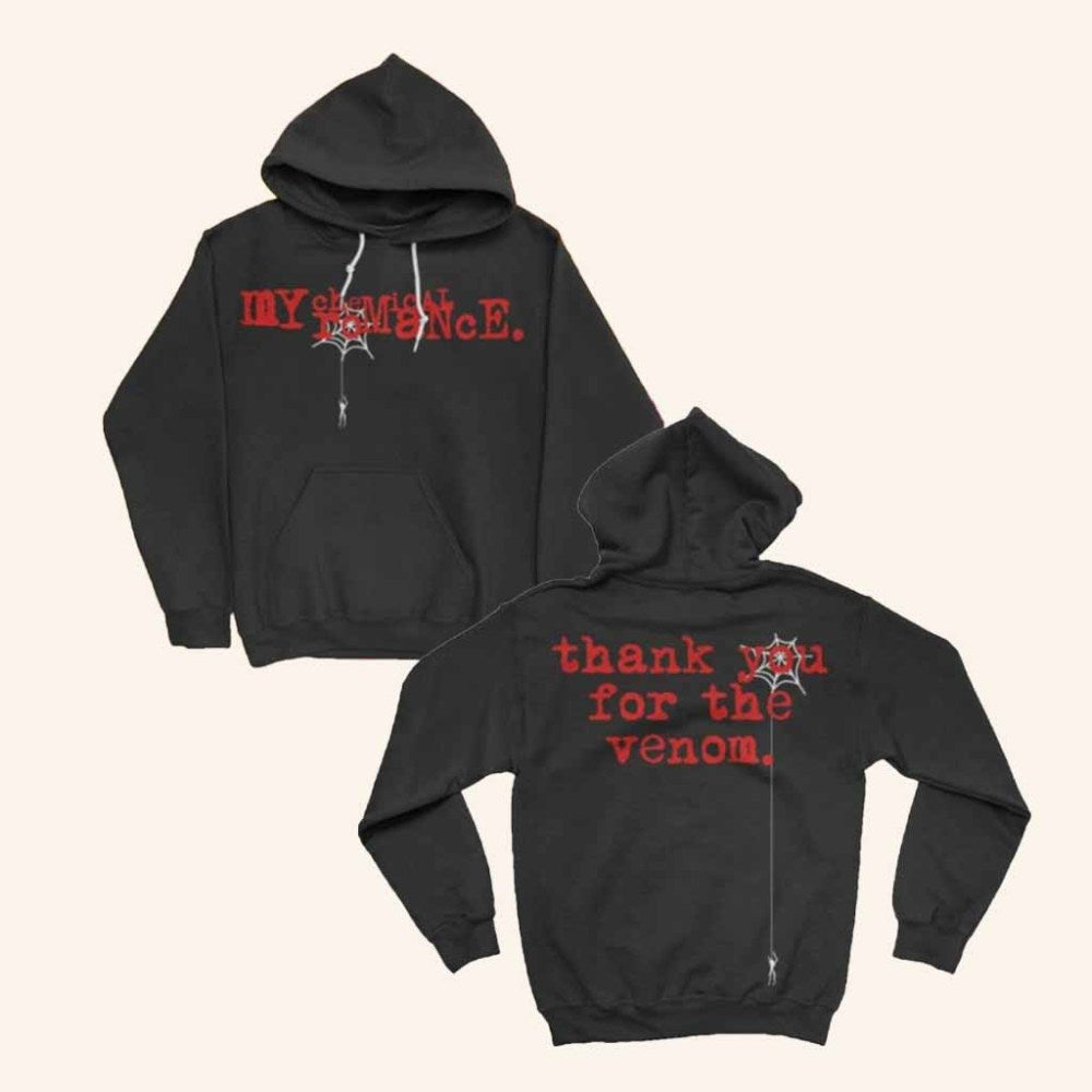 My Chemical Romance Merch Thank You For The Venom Spiderweb Hoodie Halloween Gift For Him - Gypsysystersgift