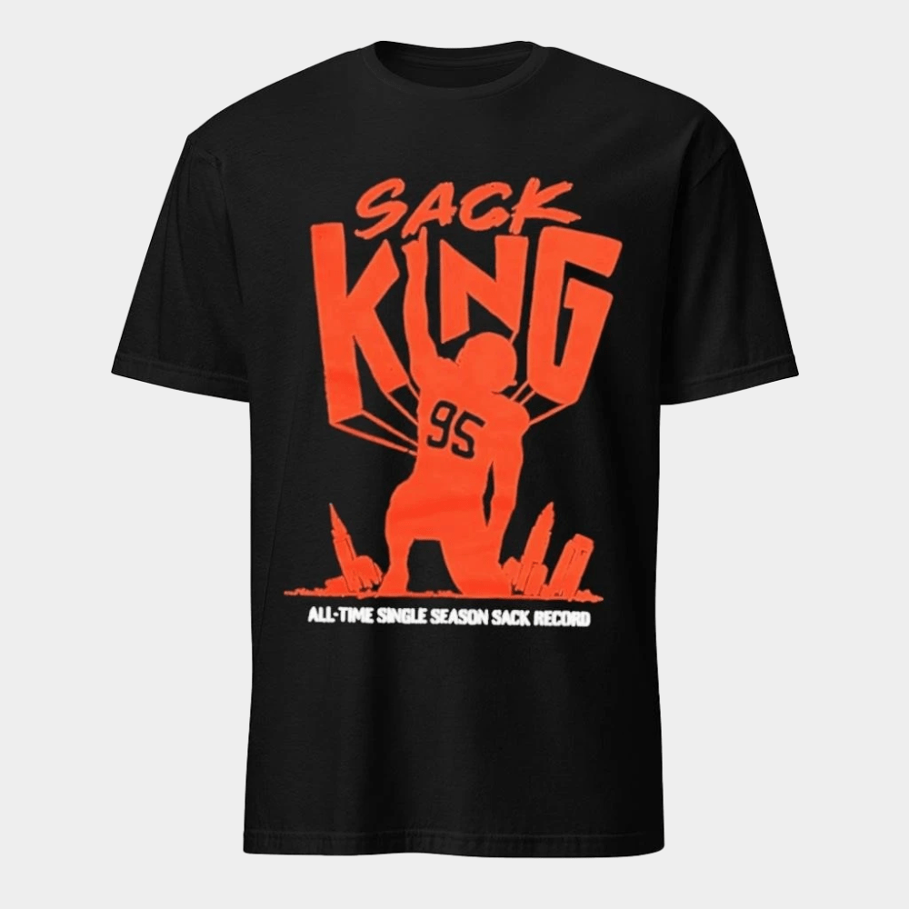 Myles Garrett Cleveland Browns Sack King All Time Single Season Sack Record T-shirt Fan Merch - GypsysystersGift