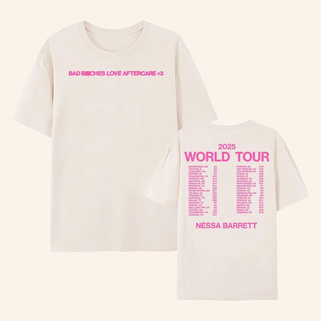 Nessa Barrett Merch Nessa Barrett 2025 World Tour T-Shirt Aftermath Album Shirt Gifts For Fans - GypsysystersGift