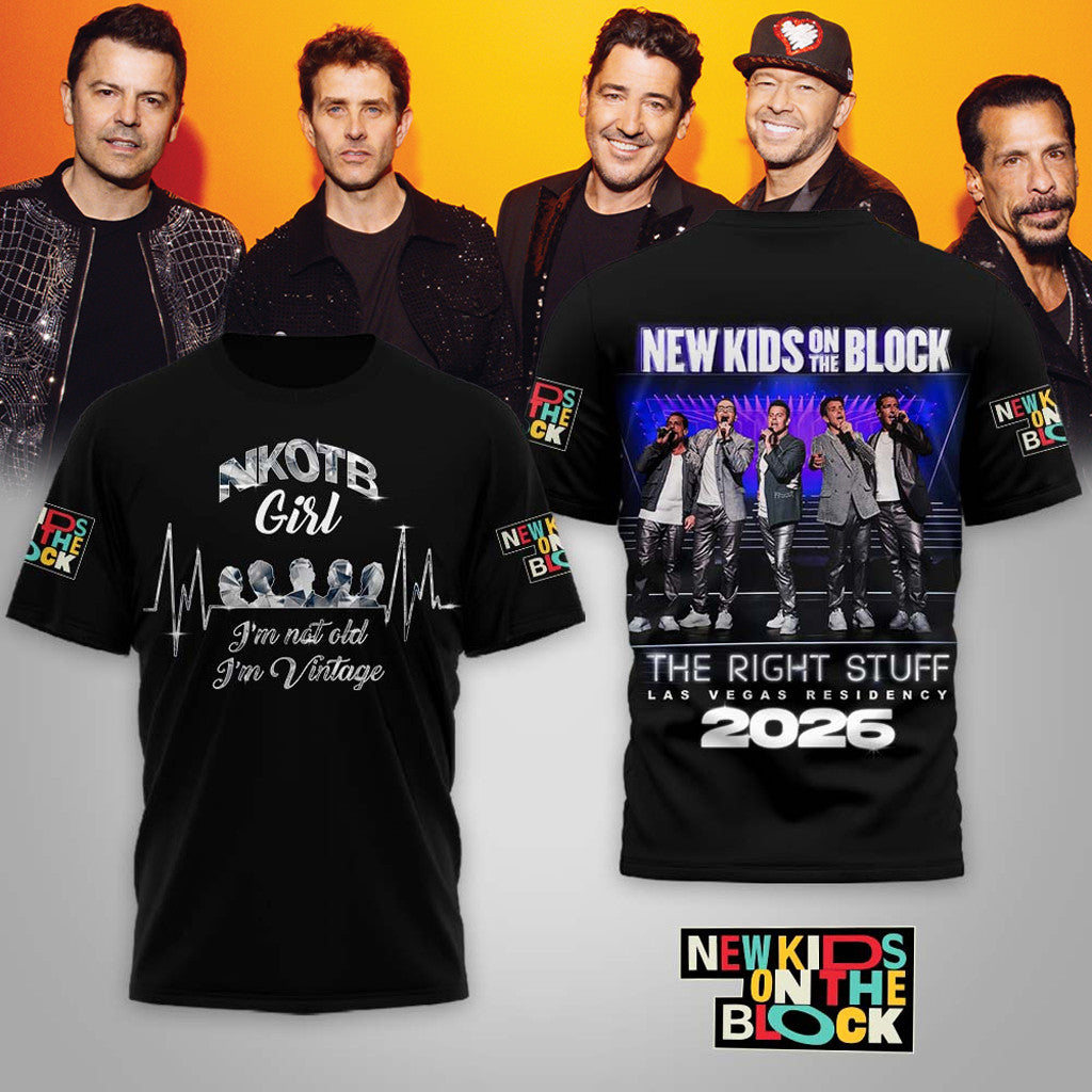 New Kids On The Block 2026 Las Vegas Residency Shirt The Right Stuff Tour T-Shirt Fan Gifts - Gypsysystersgift