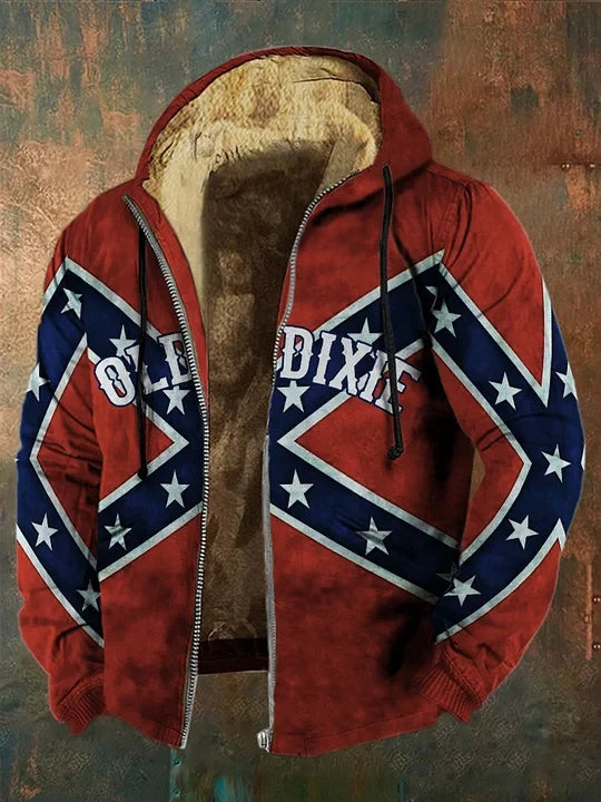Old Dixie Zip Hoodie Retro Proud Southern Merch Gifts For Husband Gift Idea for Boyfriend - Gypsysystersgift