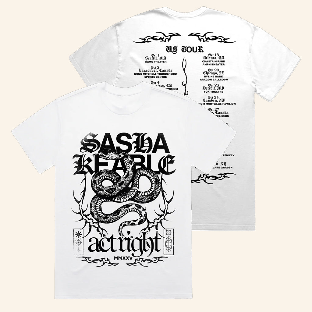 Ones To Watch Merch Capsule 3 Sasha Keable Snake Tour T-Shirt Presents For Music Lovers - GypsysystersGift