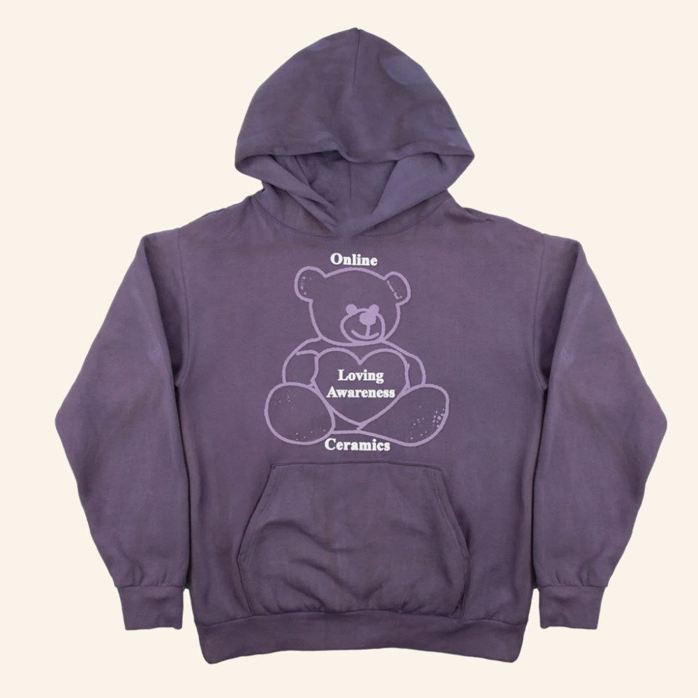 Online Ceramics Merch Loving Awareness Bear Hoodie Present For Sister - Gypsysystersgift