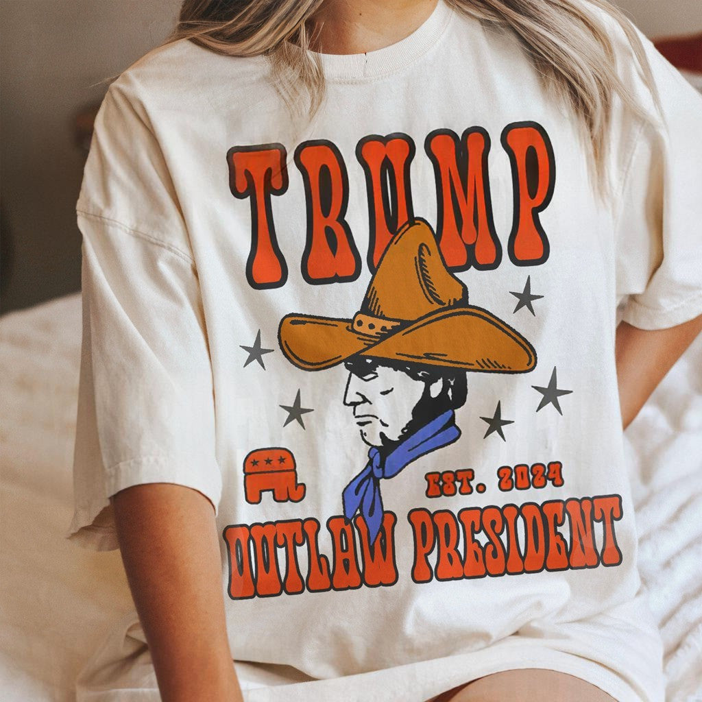 Outlaw President Trump MAGA Shirt Trump 45-47 Merch Best Gifts For Mom - Gypsysystersgift
