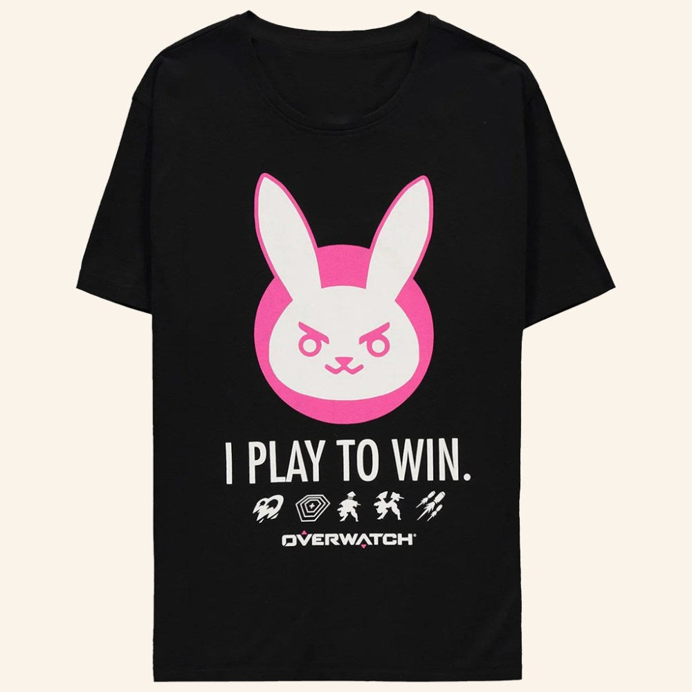 Overwatch Merch D Va Play To Win Black T-Shirt Gifts For Video Game Lovers - GypsysystersGift