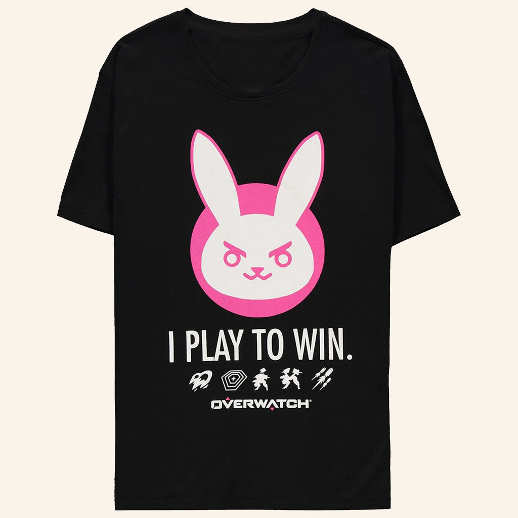 Overwatch Merch D Va Play To Win Black T-Shirt Gifts For Video Game Lovers - GypsysystersGift