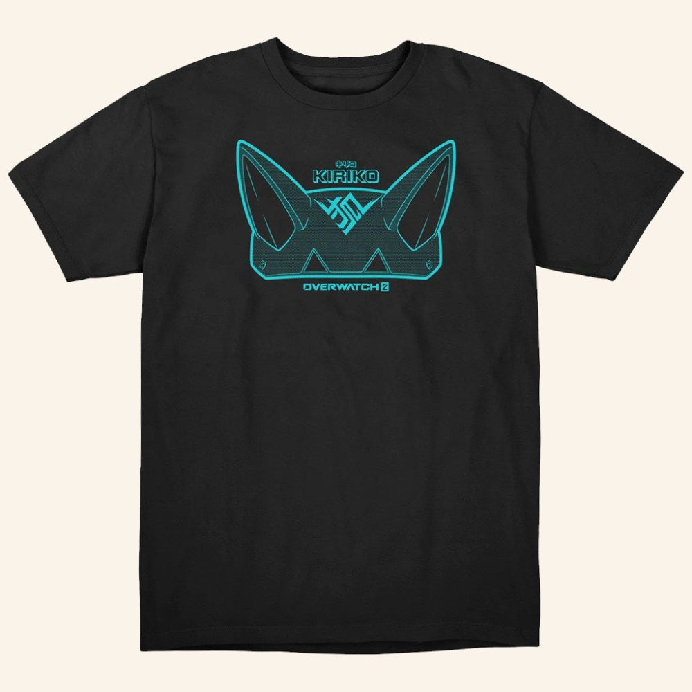 Overwatch Merch Overwatch 2 Kiriko Fox Ears Black T-Shirt Best Gifts For Him - GypsysystersGift