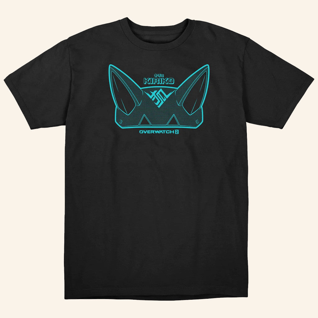 Overwatch Merch Overwatch 2 Kiriko Fox Ears Black T-Shirt Best Gifts For Him - GypsysystersGift