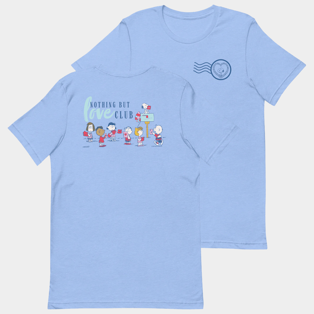 Peanuts Merch Peanuts T-Shirt Nothing But Love Club Shirt Birthday Ideas For Her - GypsysystersGift