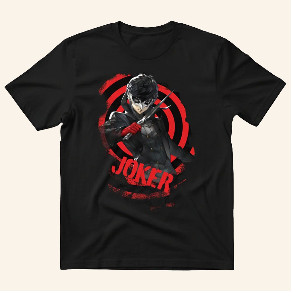 Persona Merch Persona 5 Royal Joker Phantom Thief Black Graphic T-Shirt Gifts For Him - GypsysystersGift