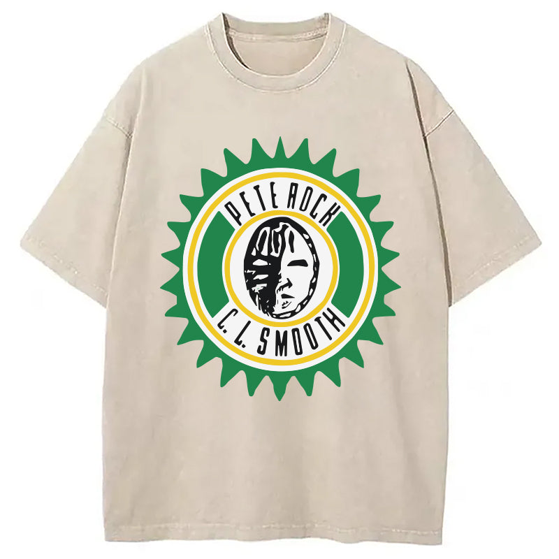 Pete Rock n CL Smooth Washed T-Shirt Soft Cotton Daily Wear Tee Gifts For Him - Gypsysystersgift