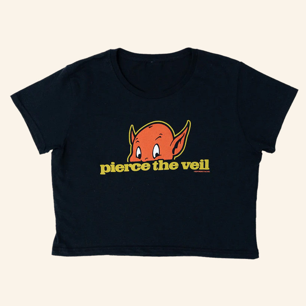 Pierce The Veil Merch Devil Cropped T-Shirt Best Gifts For Her - GypsysystersGift