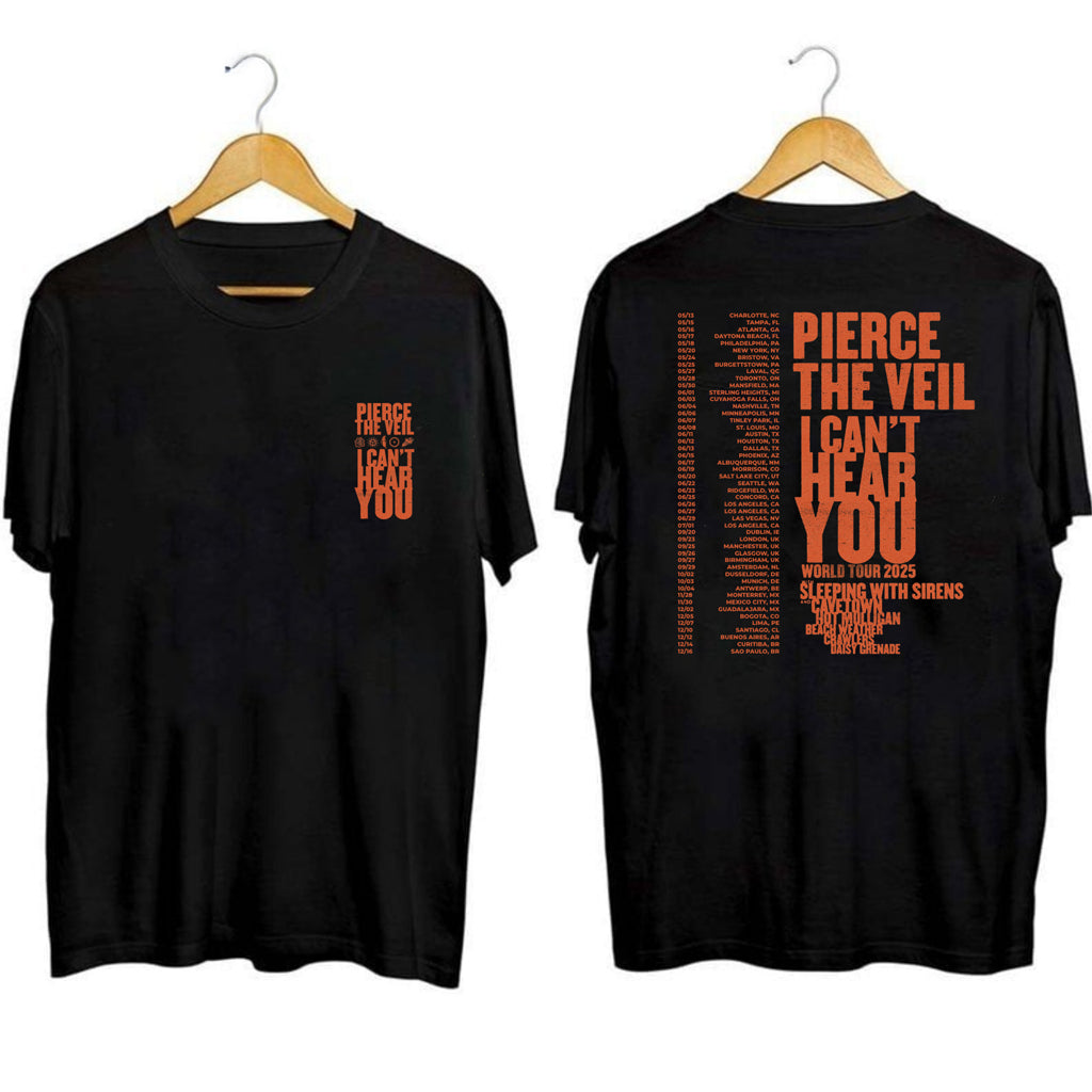 Pierce The Veil World Tour 2025 Shirt Pierce The Veil Merch Gifts For Rock Lovers - Gypsysystersgift