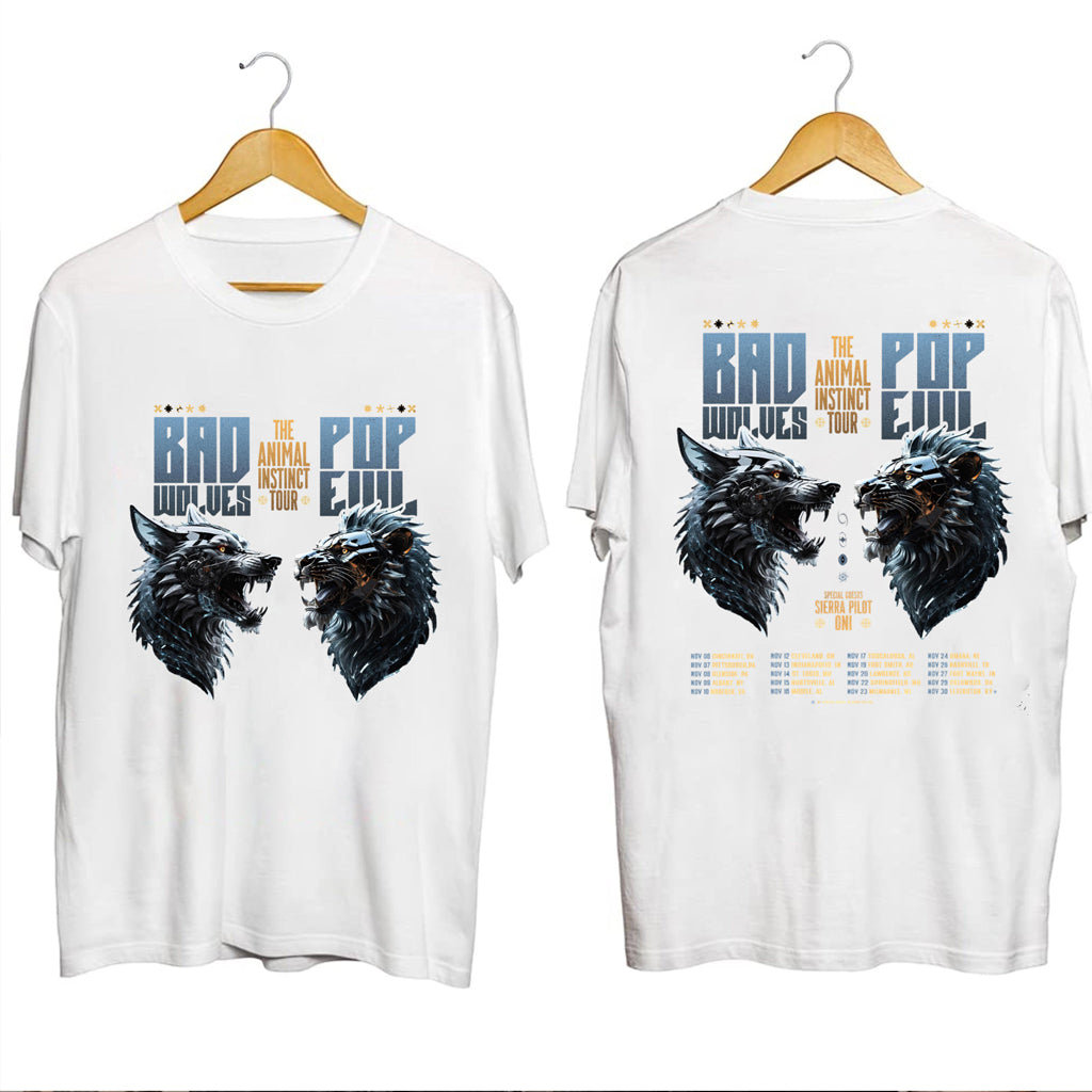 Pop Evil And Bad Wolves Tour Shirt Fan Merch Christmas Gift Ideas For Him - Gypsysystersgift