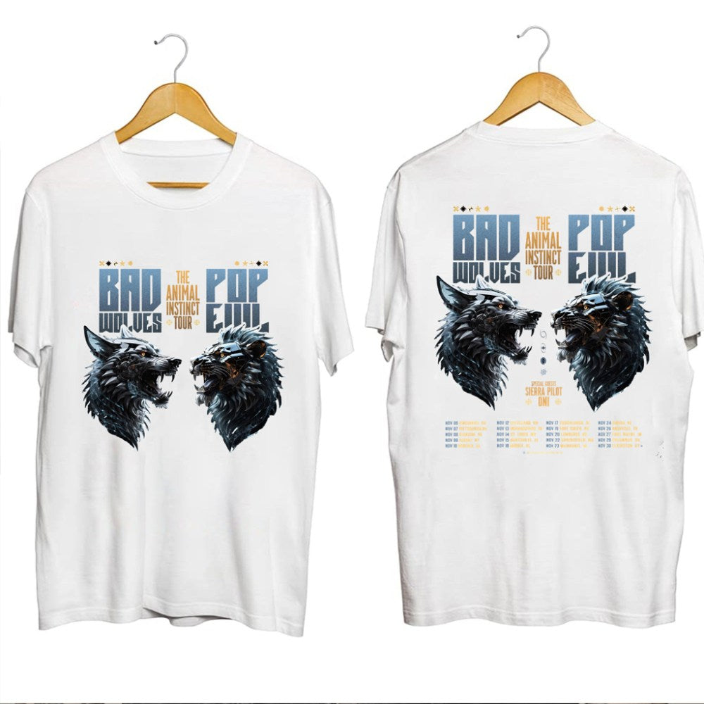 Pop Evil And Bad Wolves Tour Shirt Fan Merch Christmas Gift Ideas For Him - Gypsysystersgift