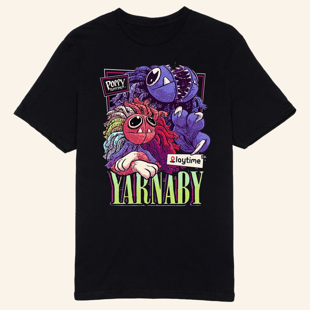 Poppy Playtime Merch Yarnaby Lounging Portrait Black T-Shirt Best Gifts For Him - GypsysystersGift