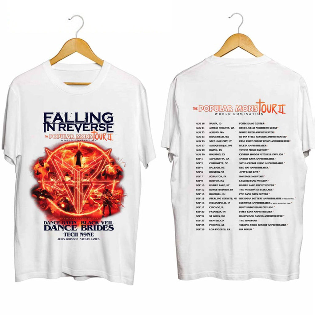 Popular Monstour II Falling In Reverse Tour Shirt Fan Merch Xmas Presents For Him - Gypsysystersgift