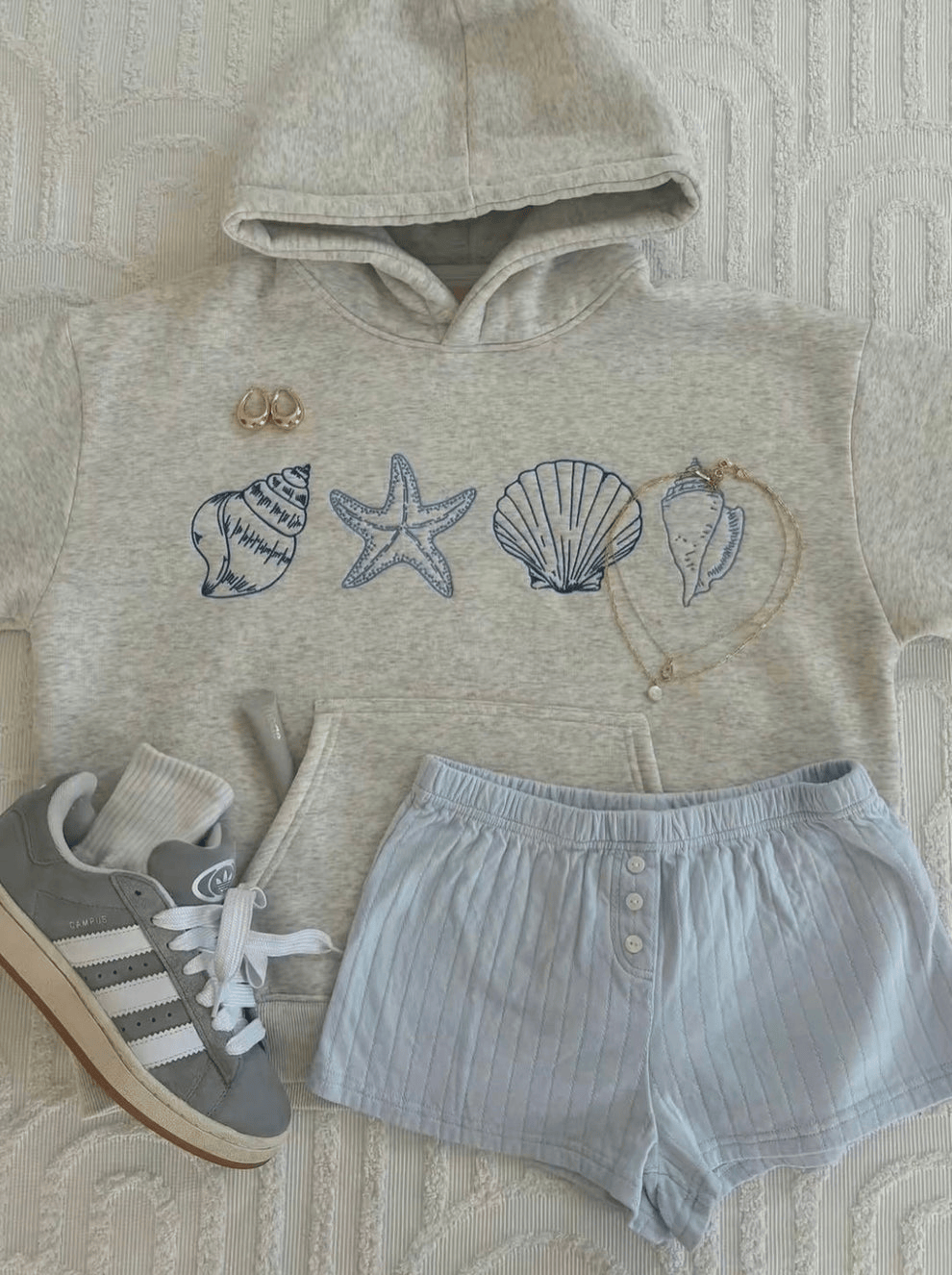 Prisana Bay Hoodie Seashell Hoodie Gifts For Ocean Lovers Birthday Gift for Husband - Gypsysystersgift