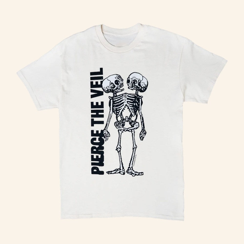 PTV Merch Tan Conjoined Skeleton T-Shirt Pierce The Devil Shirt Gift For Rock Fans - Gypsysystersgift