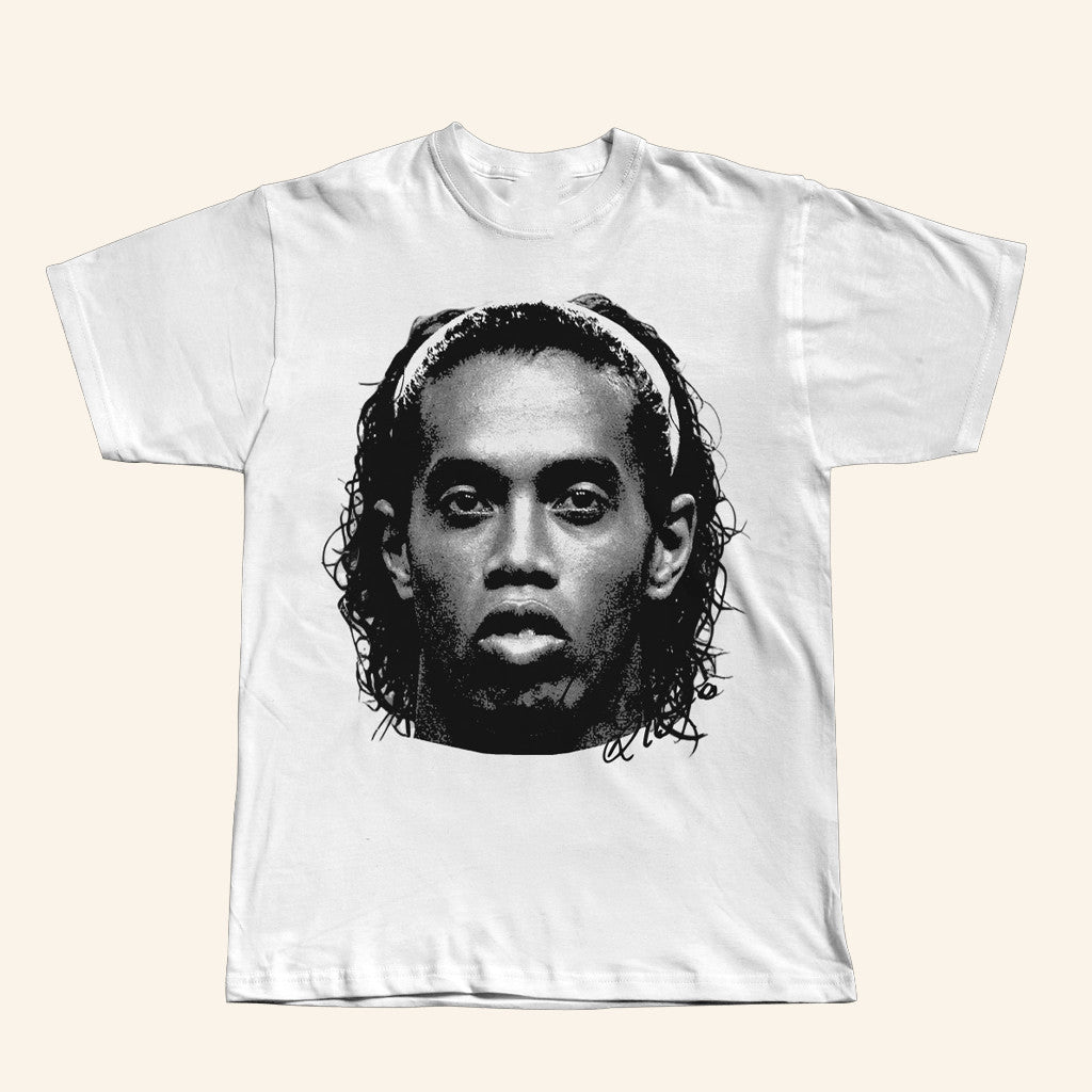 Purereign Clothing Merch Ronaldinho Big Head T-Shirt Gifts For Football Lovers - GypsysystersGift