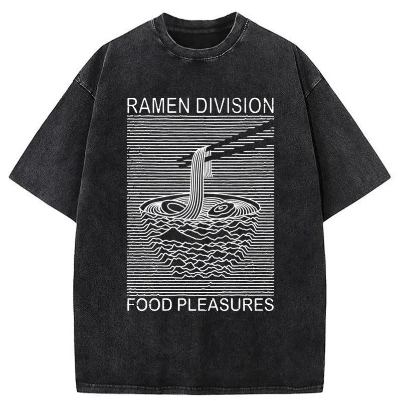Ramen Division Food Pleasures Washed T-Shirt Everyday Comfort Graphic Shirt Gifts For Brother - Gypsysystersgift