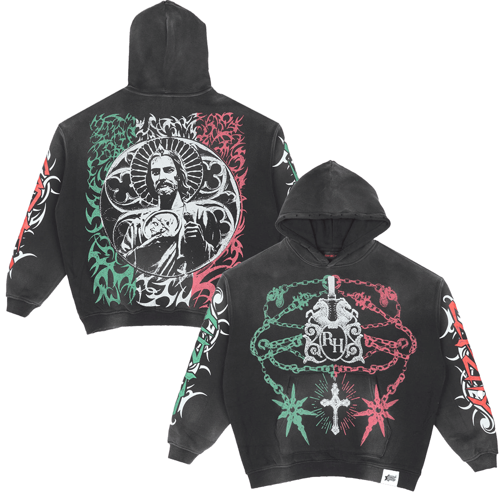 Rancho Humilde Merch Black And Mexico Wash Hoodie Rancho Humilde Hoodie Music Fan Gifts - Gypsysystersgift