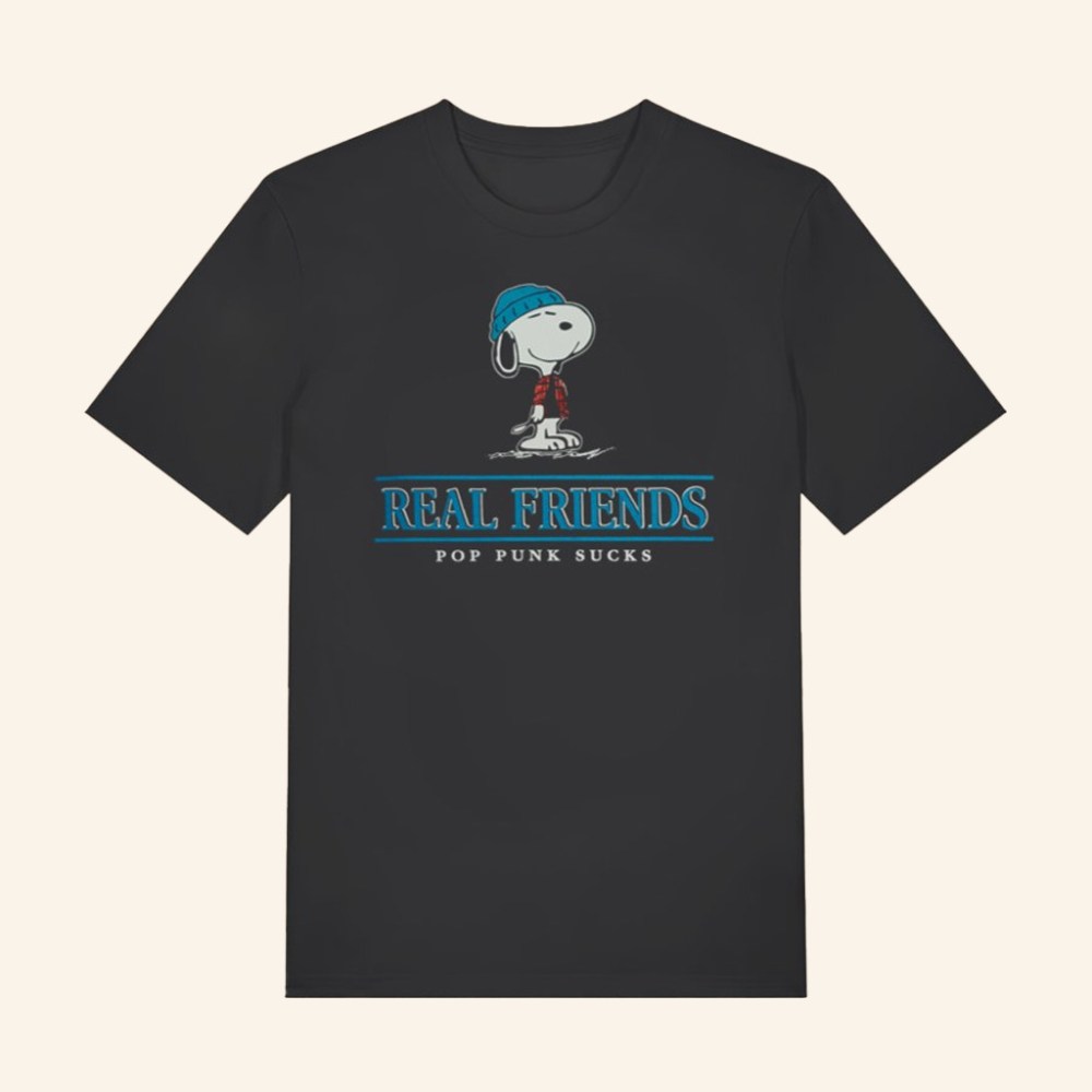 Real Friends Merch Dog In Flannel Vintage T-Shirt Real Friends Shirt Gifts For Son - Gypsysystersgift