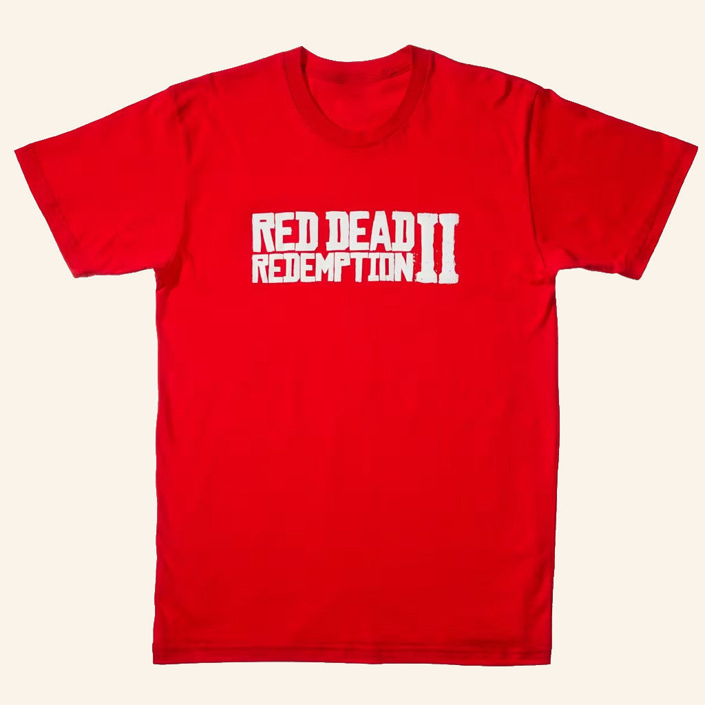 Red Dead Redemption Merch Red Dead Redemption II Logo Red T-Shirt Gifts For Him - GypsysystersGift