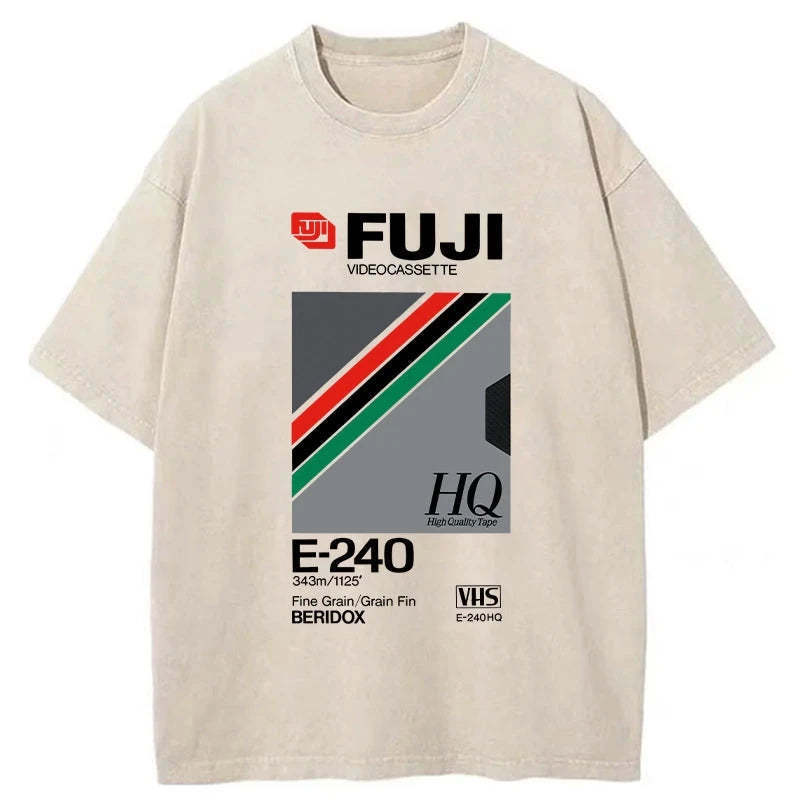 Retro VHS Tape Vaporwave Aesthetic Essential Washed T-Shirt Casual Vintage Everyday Look Gifts For Him - Gypsysystersgift