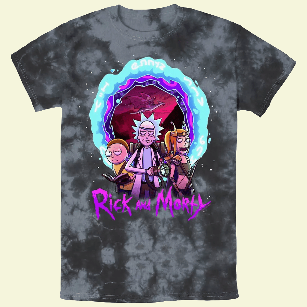 Rick And Morty Merch Rick And Morty Magic Portal Tie Dye T-Shirt Gifts For Dudes - GypsysystersGift