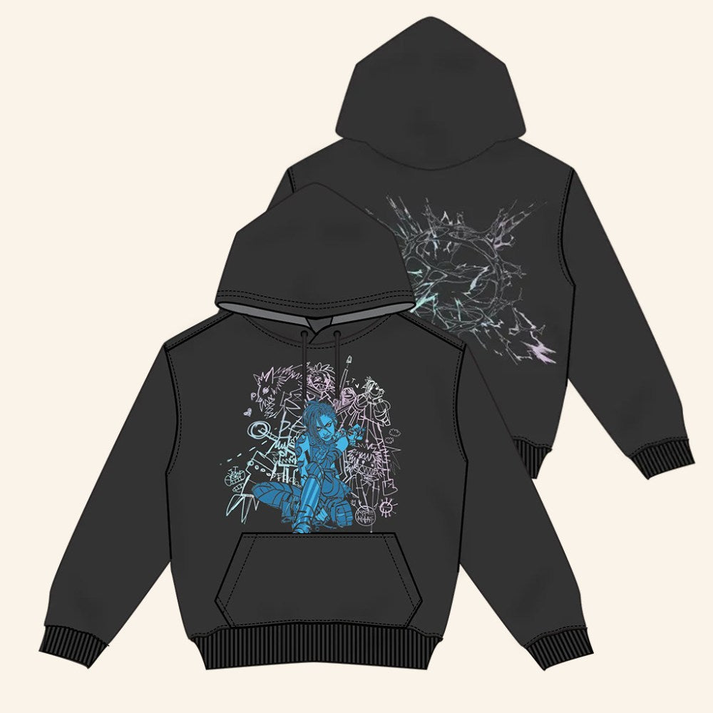 Riot Games Merch Arcane Jinx Foil Hoodie Jinx League Of Legends Merch Gifts For Him - Gypsysystersgift