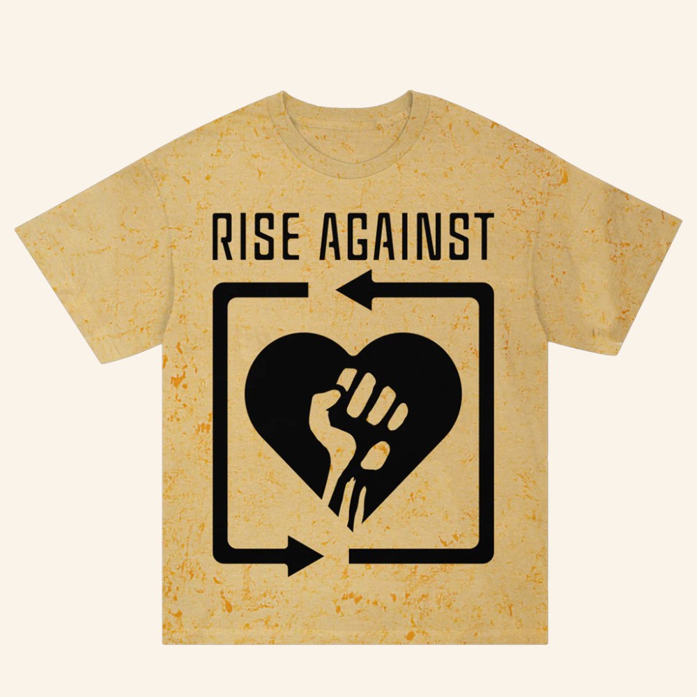 Rise Against Merch Heart Fist Logo T-Shirt Present For Husband - Gypsysystersgift