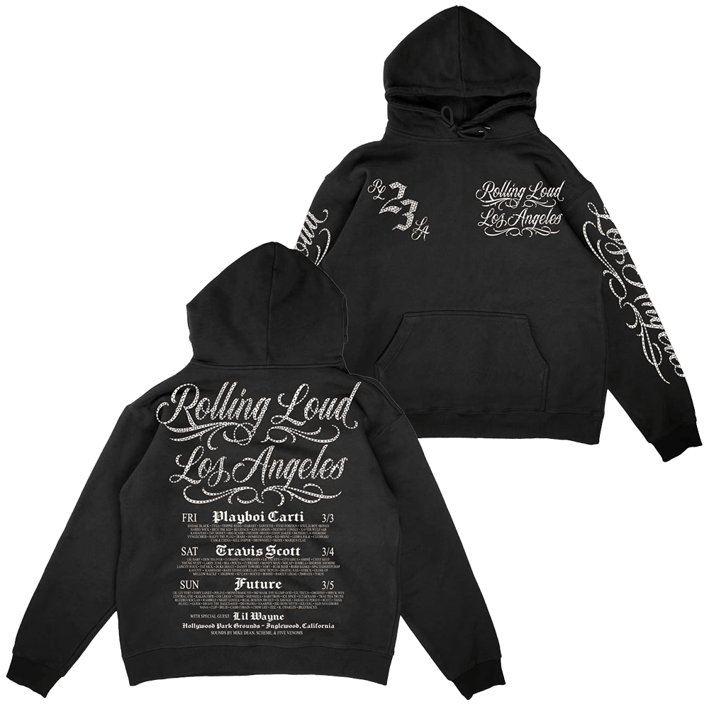 Rolling Loud Merch Rolling Loud 2023 RhineStone Hoodie Father's Day Gifts For Friends - Gypsysystersgift