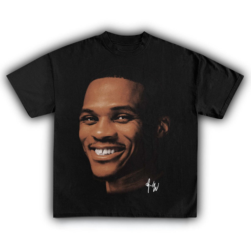 Russell Westbrook Big Face T-Shirt For Basketball Fans Birthday Present For Him - Gypsysystersgift