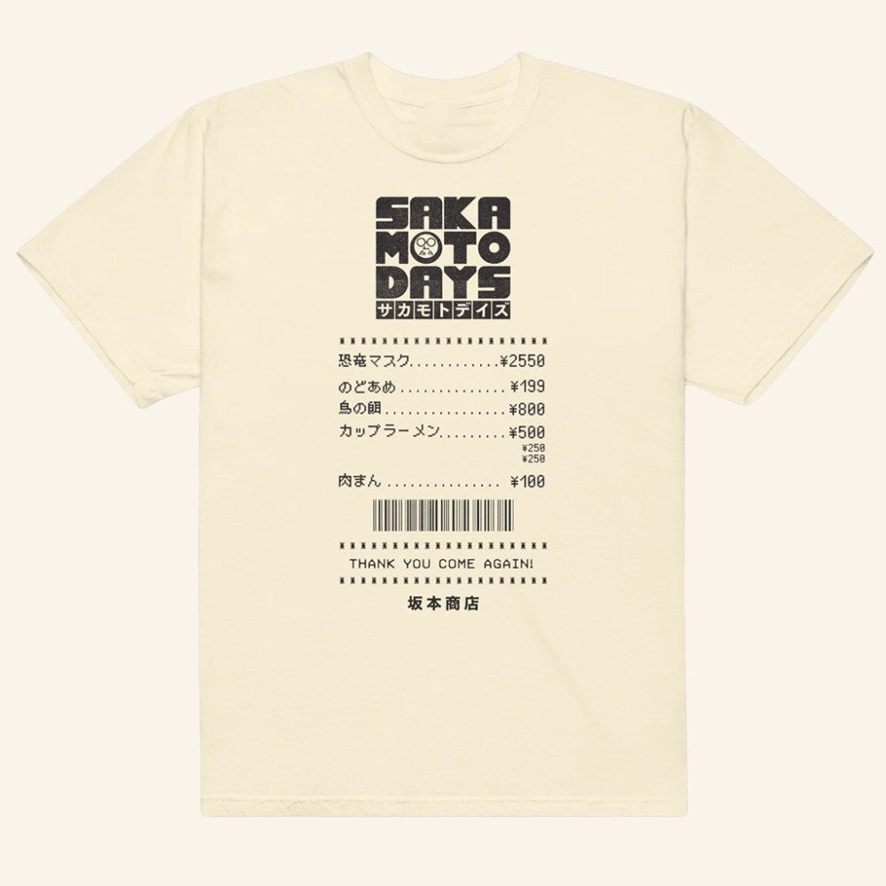 Sakamoto Days Merch Receipt T-Shirt Best Birthday Gifts For Anime Lovers - GypsysystersGift