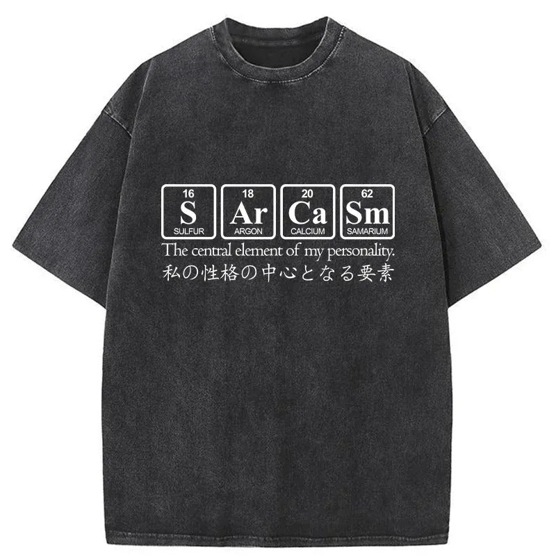 Sarcasm Funny Essential Washed T-Shirt Retro Humor Graphic Top Gifts For Her - Gypsysystersgift