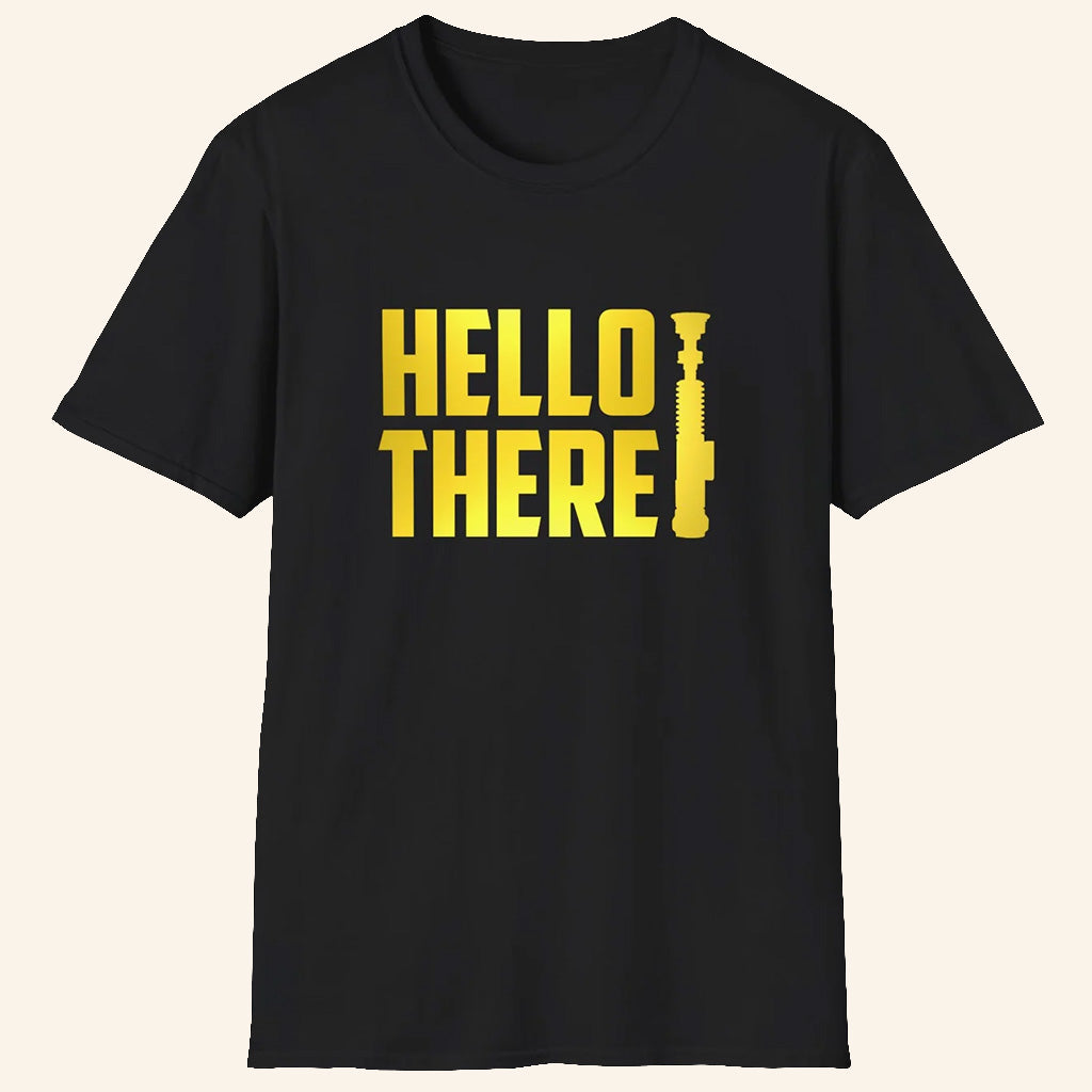 ScreenCrush Merch Hello There Black T-Shirt Gifts Ideas For Friends - GypsysystersGift