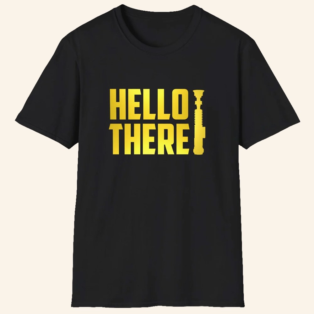 ScreenCrush Merch Hello There Black T-Shirt Gifts Ideas For Friends - GypsysystersGift