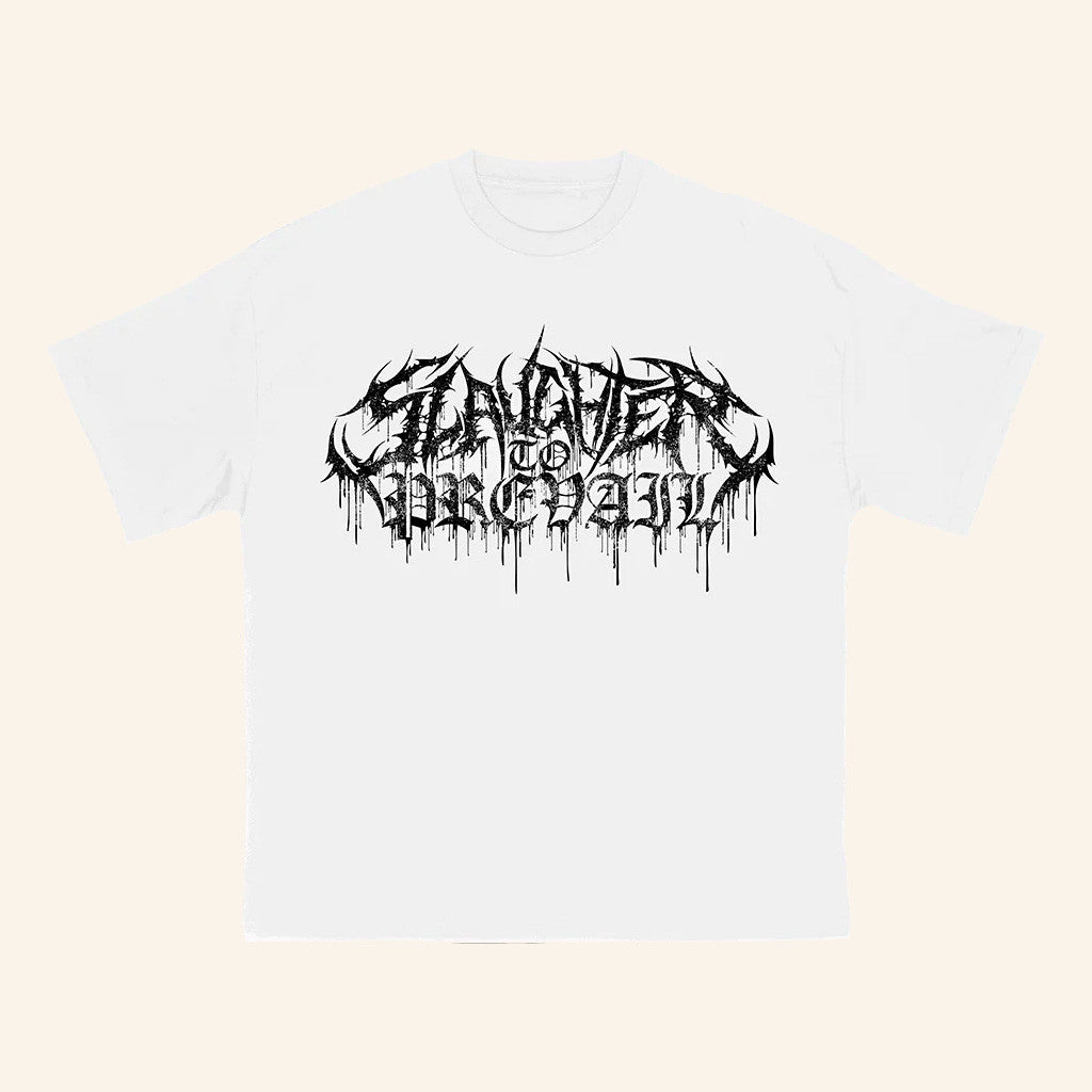Slaughter To Prevail Merch Slaughter To Prevail White Logo Mask White T-Shirt Present For Him - Gypsysystersgift