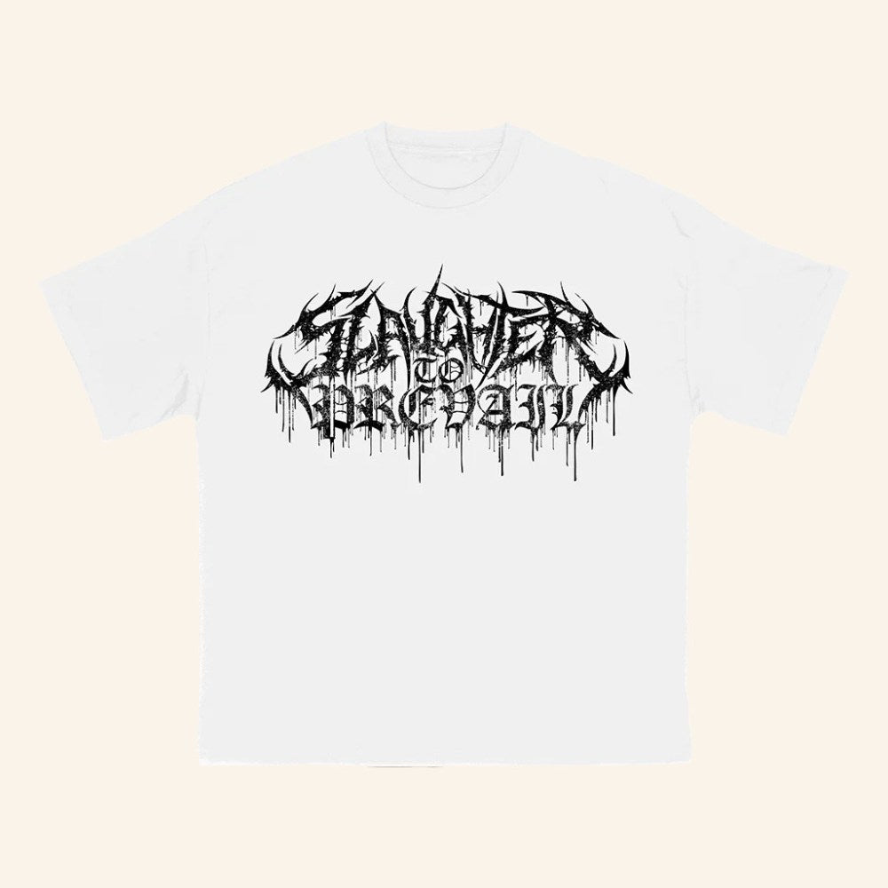 Slaughter To Prevail Merch Slaughter To Prevail White Logo Mask White T-Shirt Present For Him - Gypsysystersgift
