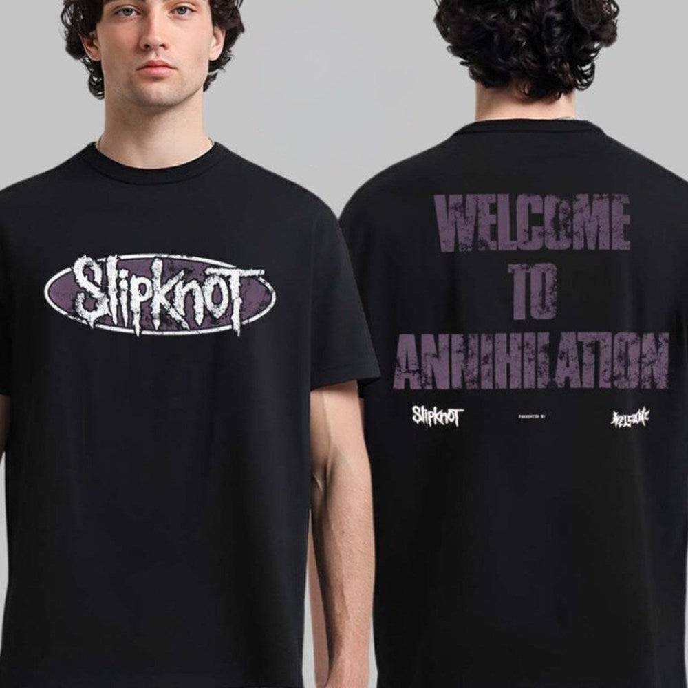 Slipknot X Welcome Skateboard Welcome To Annihilation T-Shirt Slipknot Merch Fans Gifts - GypsysystersGift