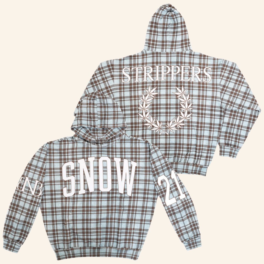 Snow Strippers Merch Snow Strippers Plaid Hoodie Music Lover Gifts For Him - Gypsysystersgift