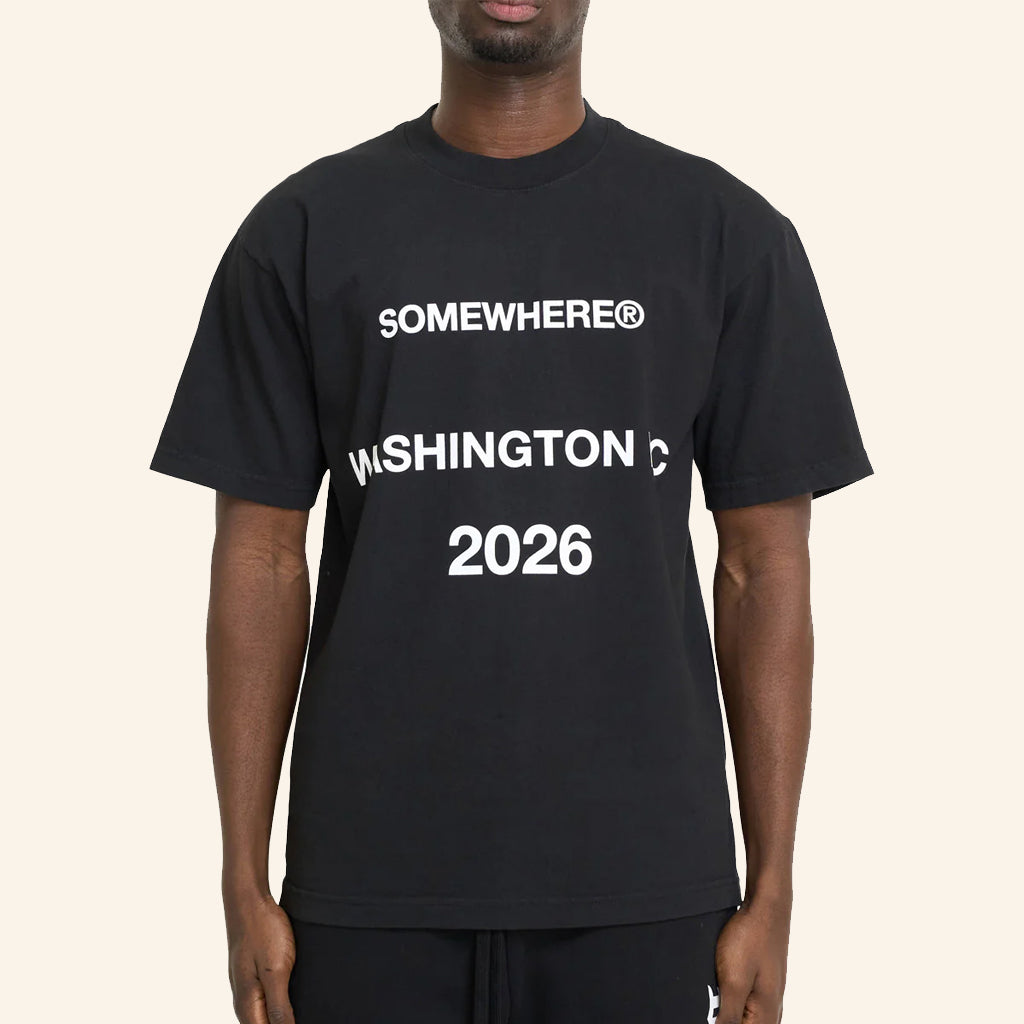 Somewhere Merch Somewhere Washington 2026 T-Shirt Black Gifts For Husband - GypsysystersGift