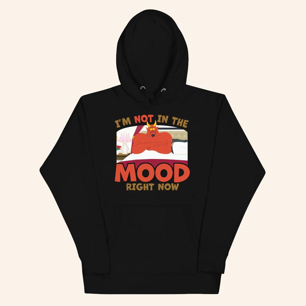 South Park Merch Satan I'm Not In The Mood Right Now Hoodie Black Gifts For Him - Gypsysystersgift