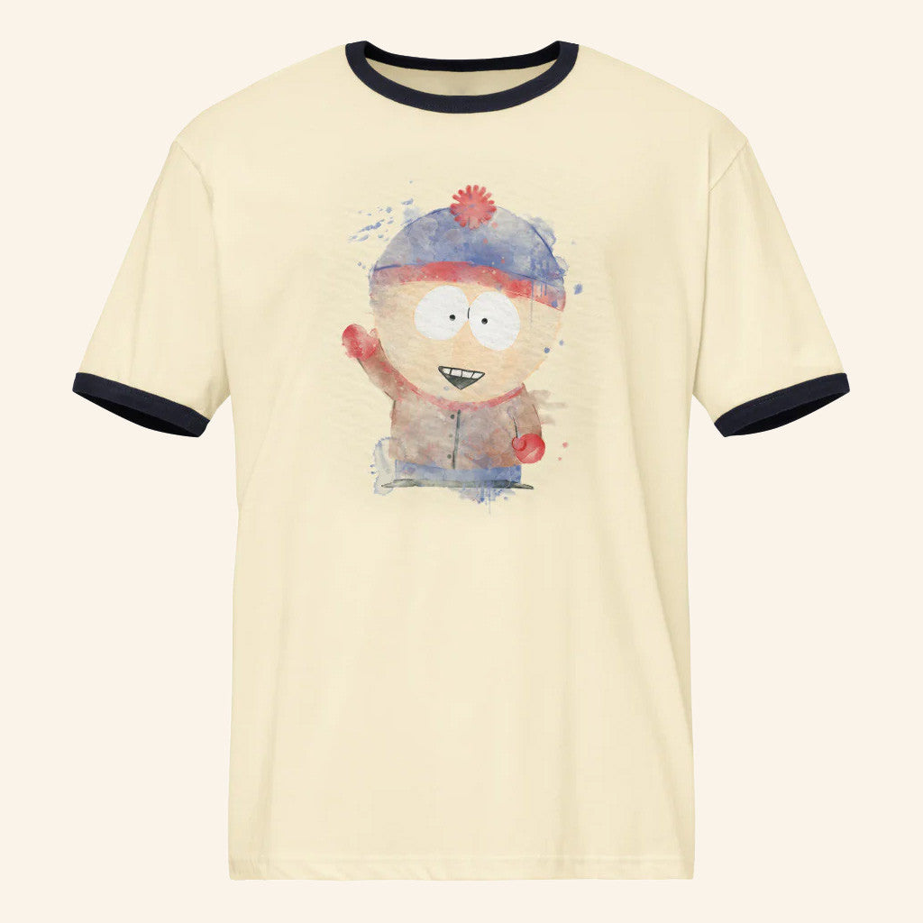 South Park Merch South Park Watercolor Ringer T-Shirt Xmas Presents For Her - Gypsysystersgift