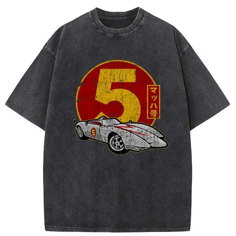 Speed Racer Japan Washed T-Shirt Classic Graphic Fashion Tee Gifts For Him - Gypsysystersgift
