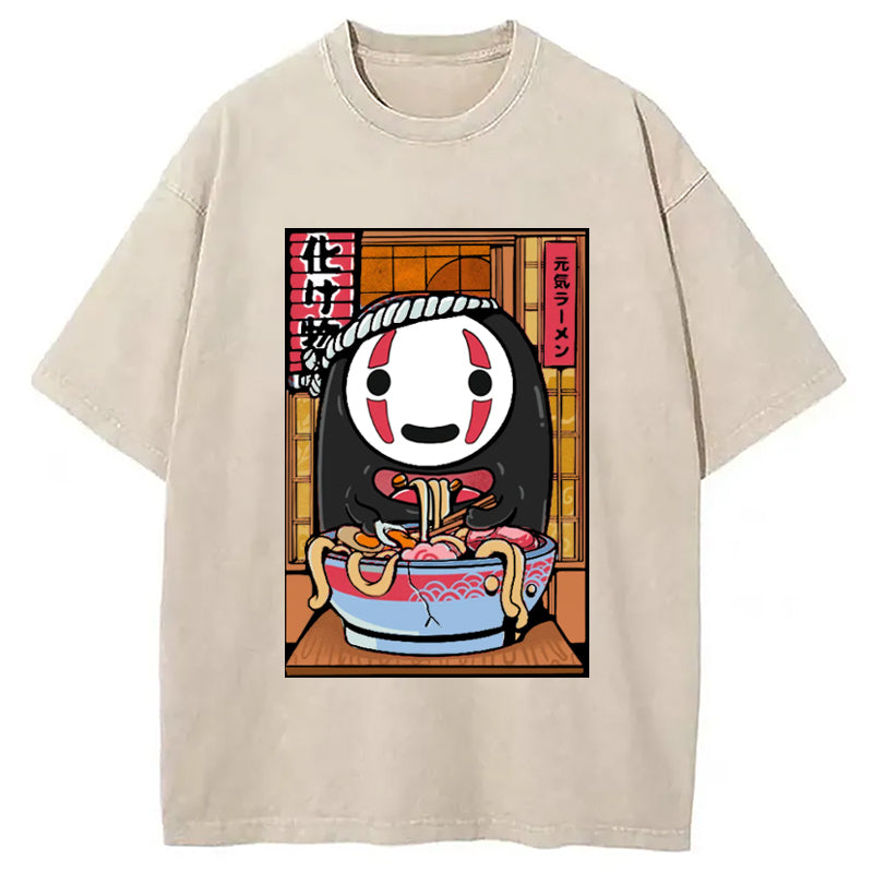 Spirited Ramen Washed T-Shirt Funny Aesthetic Trendy Apparel Gifts For Her - Gypsysystersgift