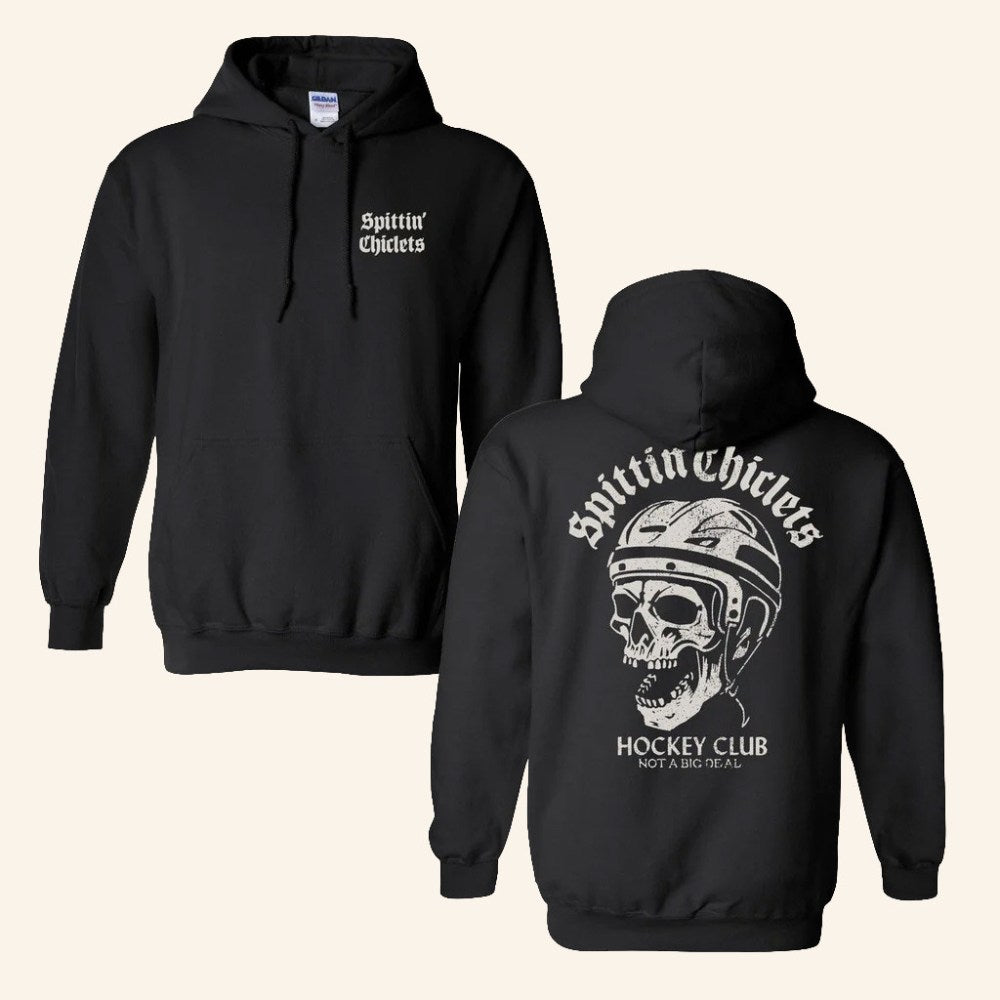Spittin Chiclets Merch Spittin Chiclets Skull Hockey Club Hoodie Gifts For Him - Gypsysystersgift