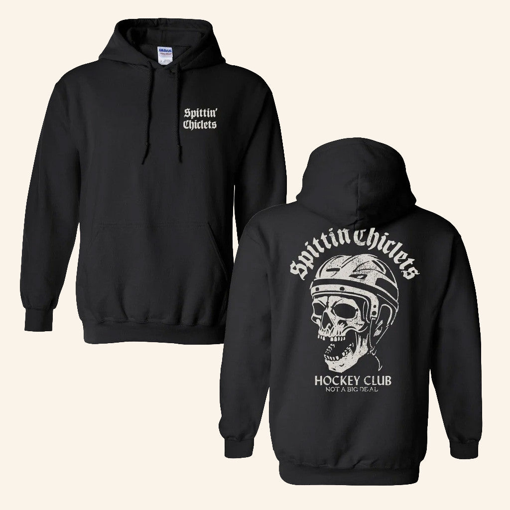 Spittin Chiclets Merch Spittin Chiclets Skull Hockey Club Hoodie Gifts For Him - Gypsysystersgift