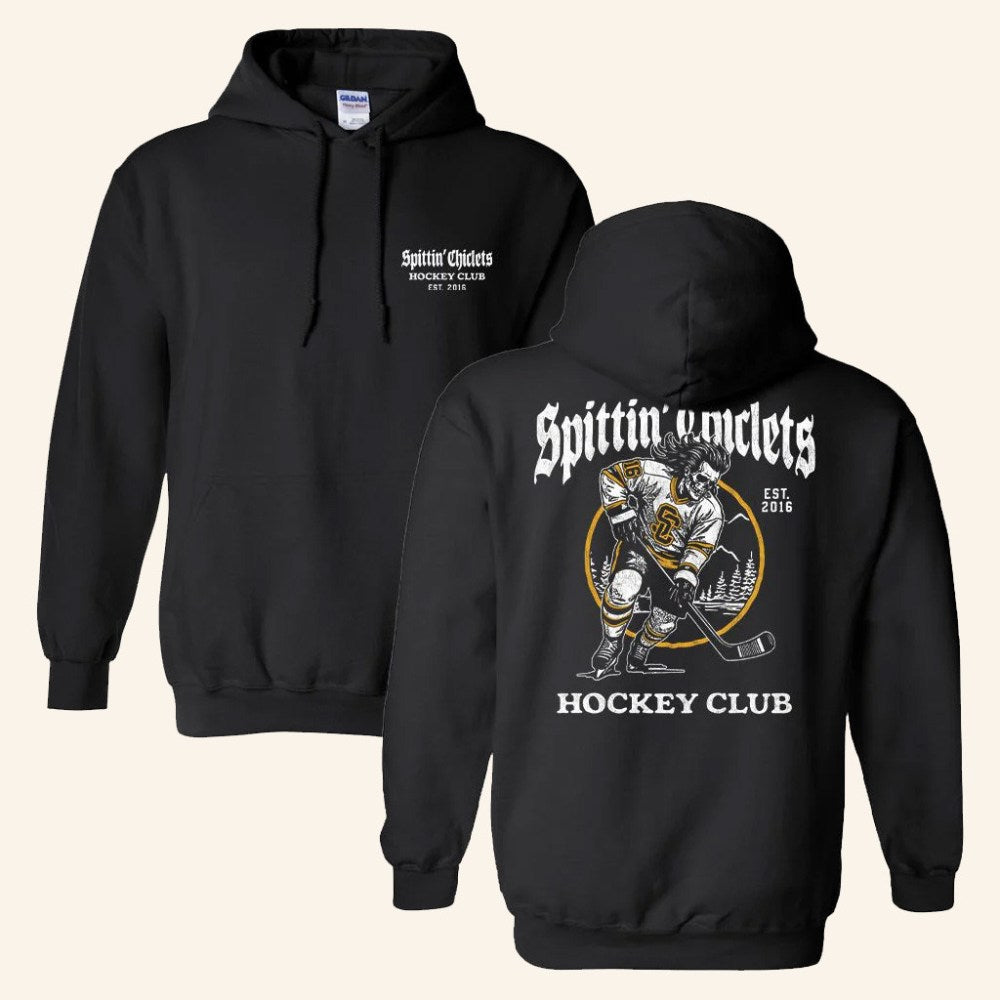 Spittin Chiclets Merch Spittin Chiclets Skullet Hoodie Ice Hockey Related Gifts - Gypsysystersgift